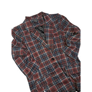 Chocolate USA Womens Blazer Size L Maroon Soft Grunge Academia Preppy Scholar